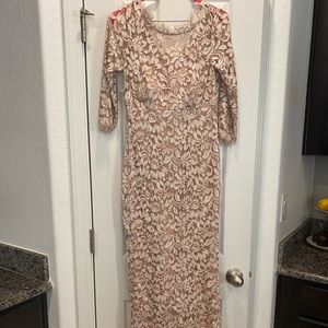 Eliza J Lace Bateau Beck Mermaid Gown